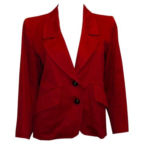 ysl red blazer|saint laurent cropped blazer.